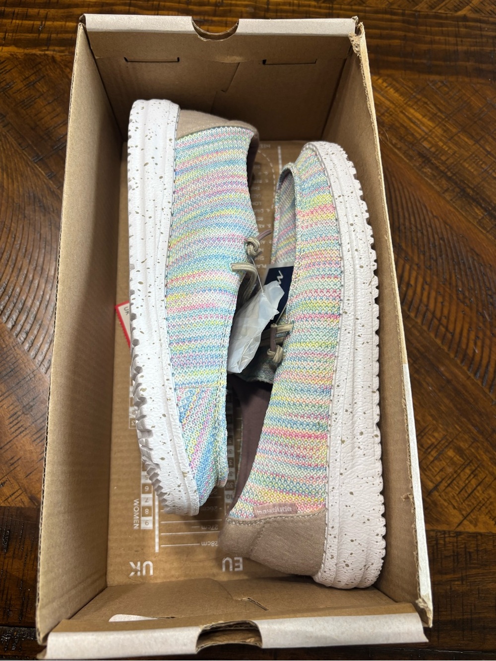 Hey Dude Women's Pastel Multi Knit Slip-On Flats